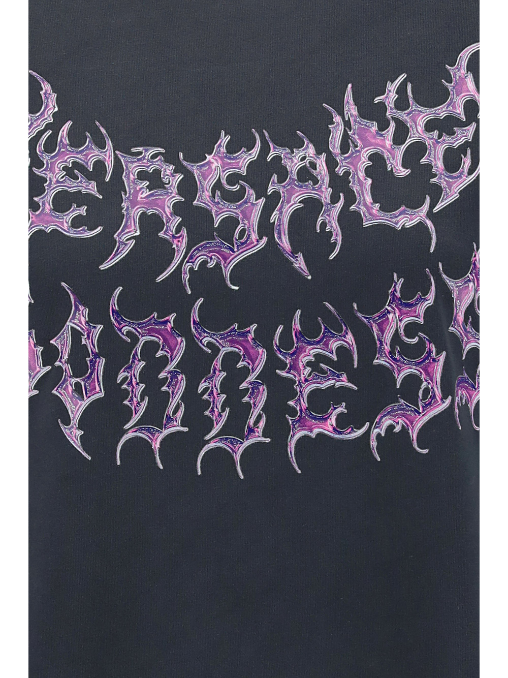 Versace Punkish Logo Print Cotton T-shirt In Black