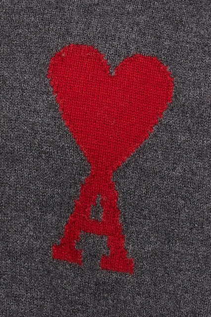 Ami Alexandre Mattiussi Ami Paris Grey Turtleneck Sweater Ami De Coeur Men In Gray