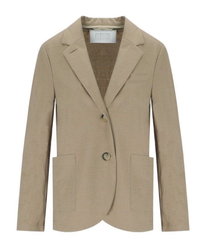 Harris Wharf London Dove Grey Single-breasted Blazer In Nude
