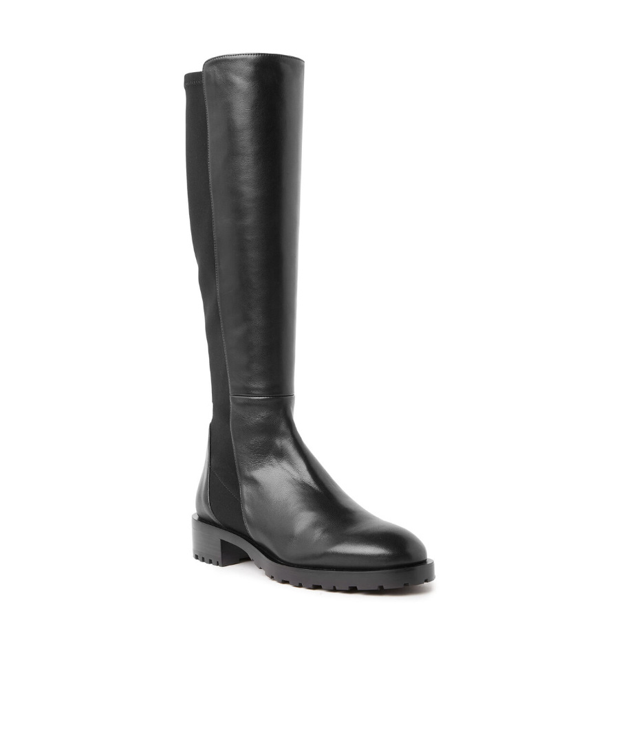 Stuart Weitzman Panelled Knee-length Boots In Black
