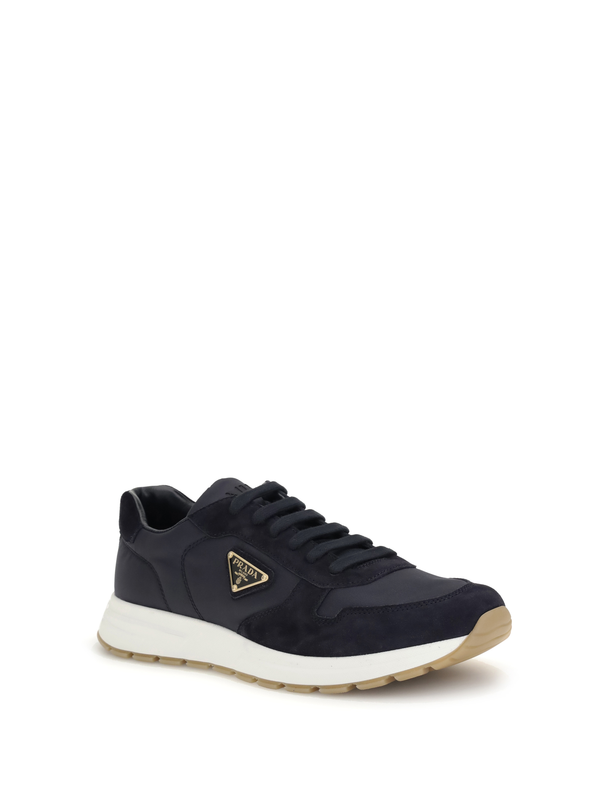 Prada Logo-print Low-top Sneakers In Blue