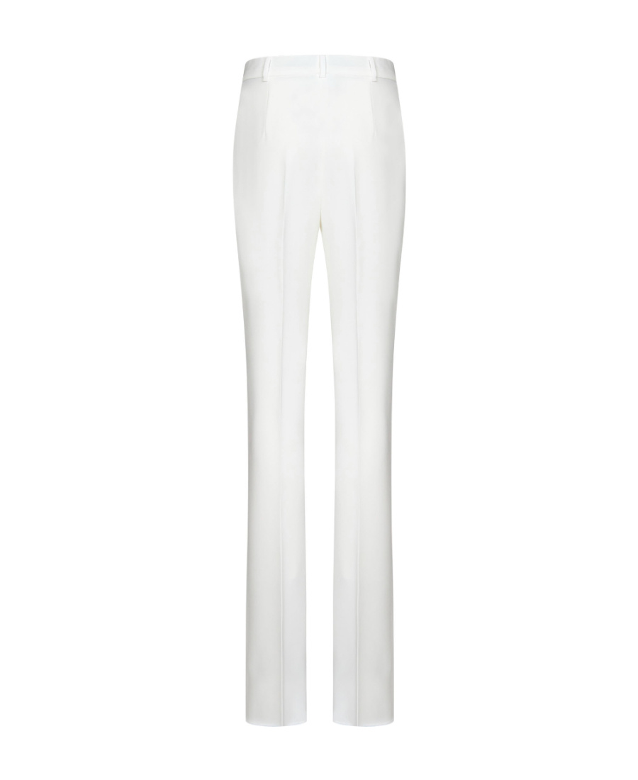 Max Mara High-waisted Bootcut Trousers In White