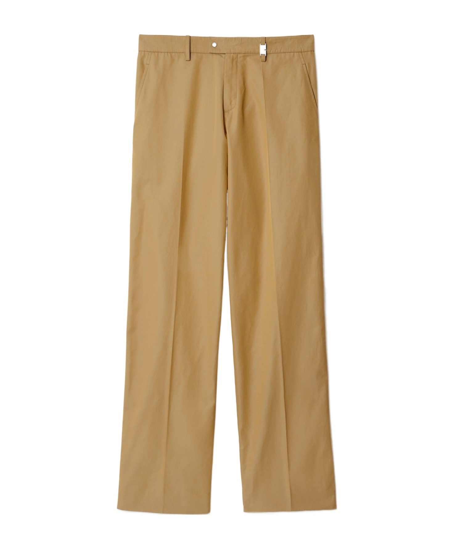 Burberry Straight-leg Cotton Trousers In Nude