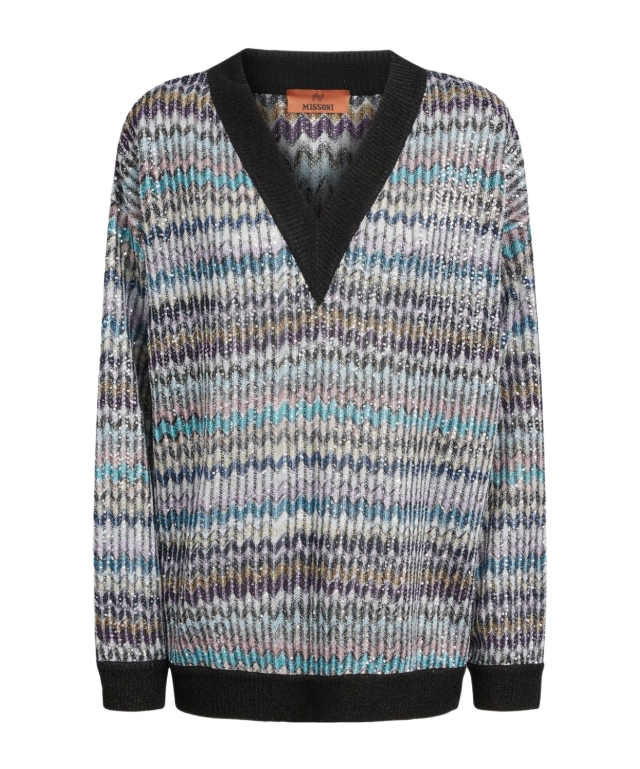 Shop Missoni V-neck Jumper In Gray