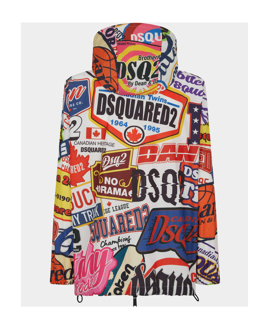 Dsquared2 Graphic-print Hooded Jacket In Multicolor
