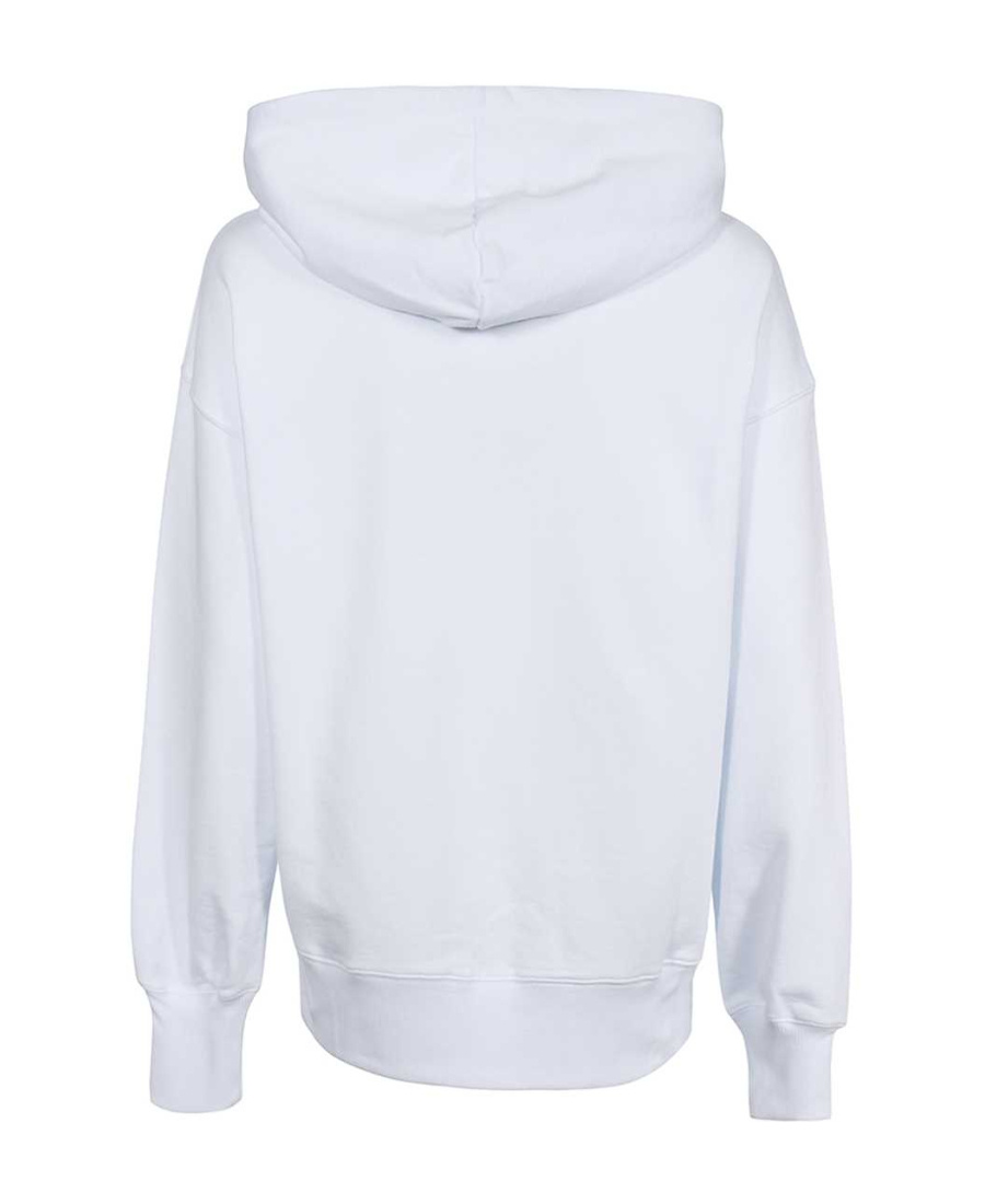 Msgm Cat-print Cotton Hoodie In White