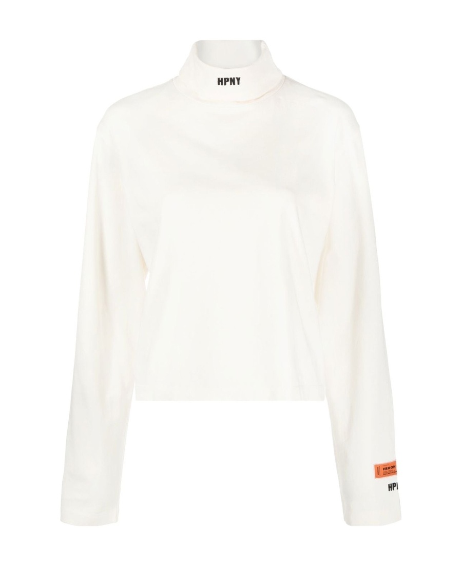 Heron Preston Logo Embroidery Long-sleeved T-shirt In White