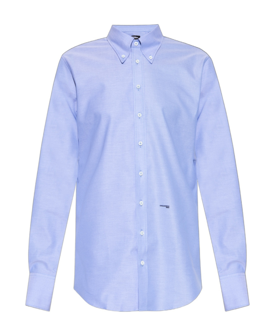 DSQUARED2 LOGO-PRINT LONG-SLEEVE SHIRT