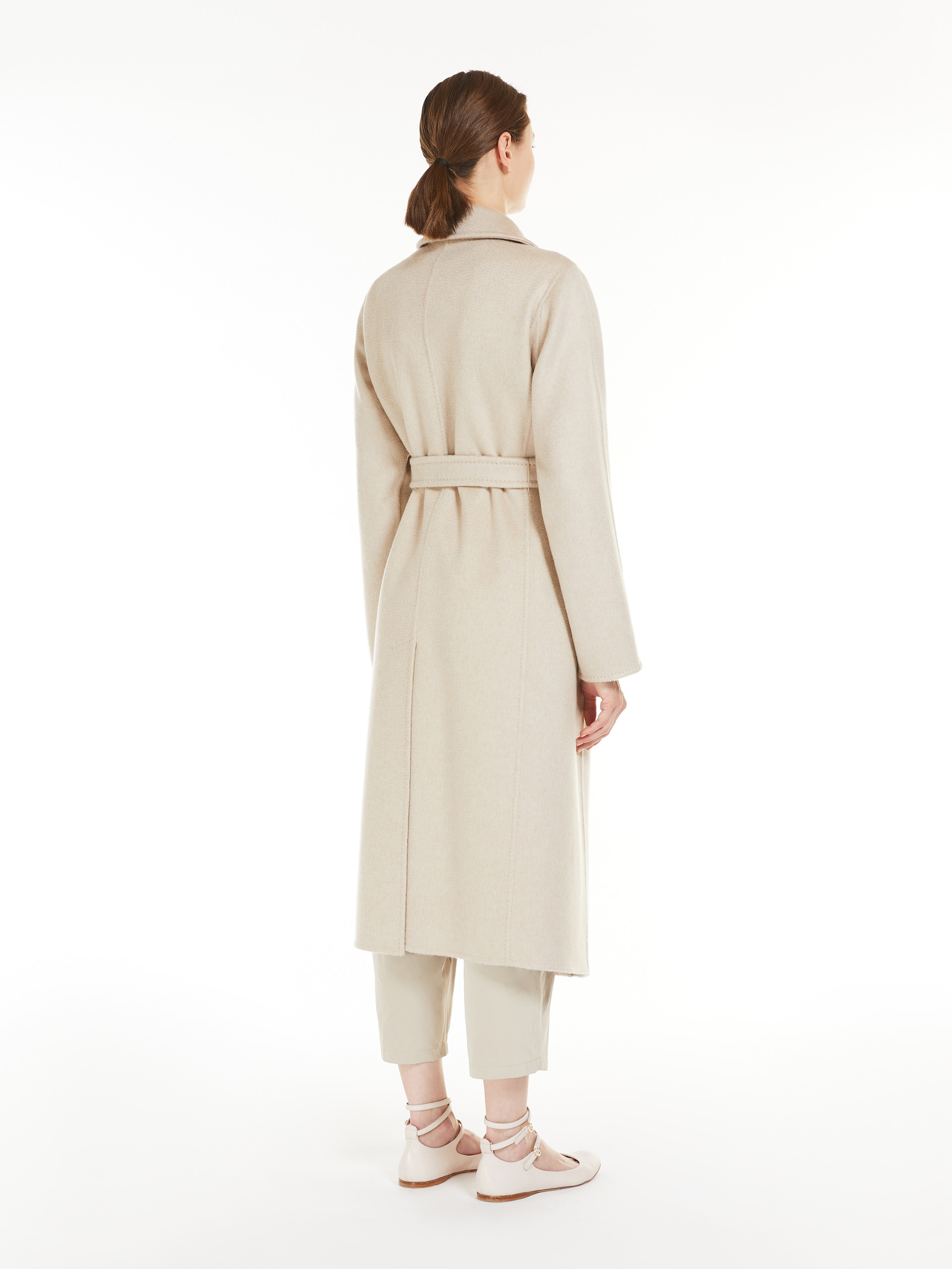 Max Mara Manuela Faux Double-breasted Cashmere Coat In Nude
