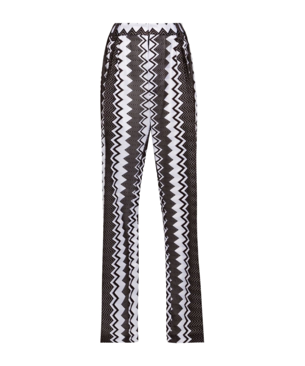 Missoni Chevron-knit Trousers In Black