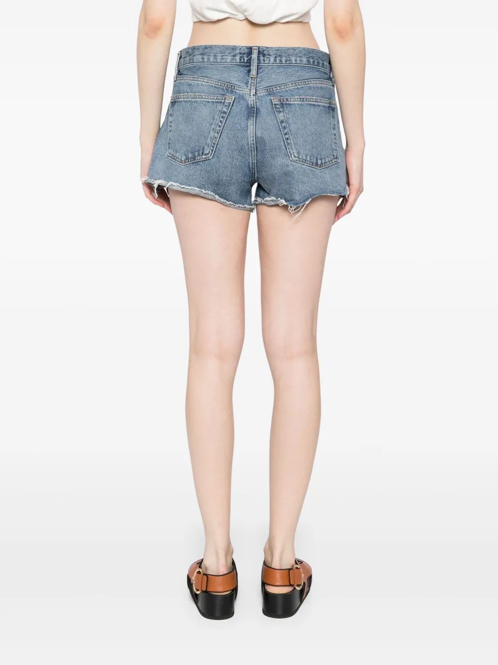 AGOLDE DENIM SHORTS WITH BELT LOOPS
