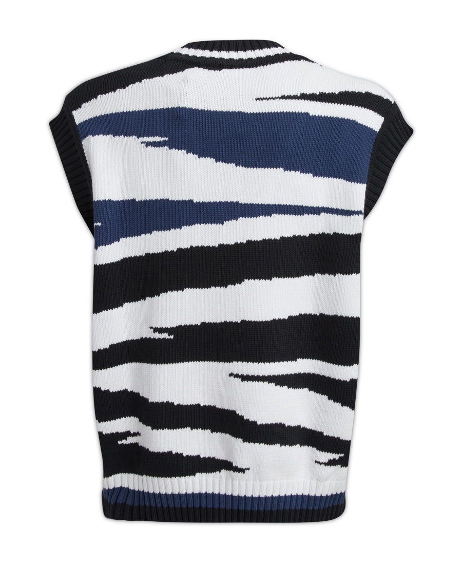 Missoni Knitwear With V-neckline And Striped Pattern In Black