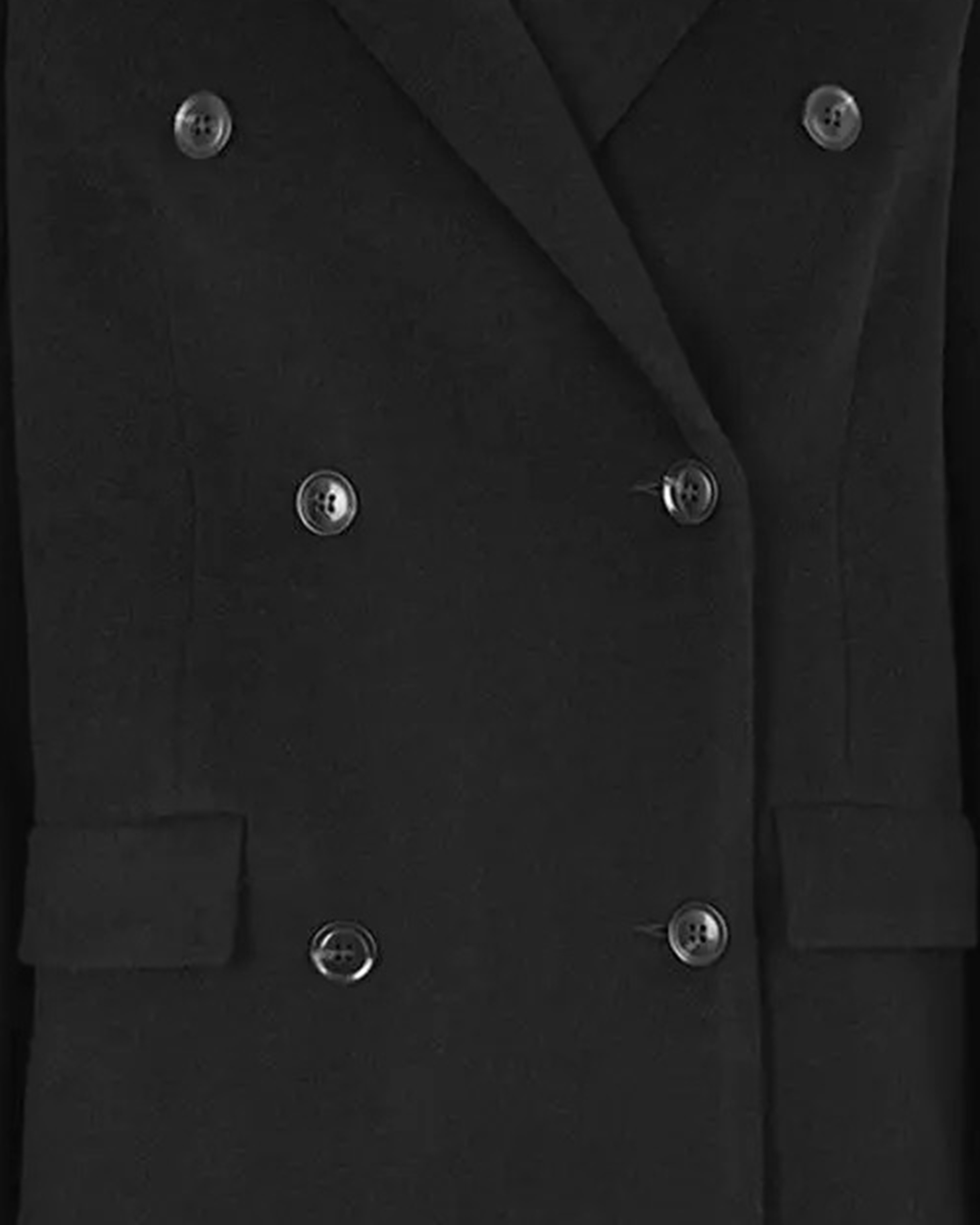 Samsoe & Samsoe Falcon Double-breasted Coat In Black