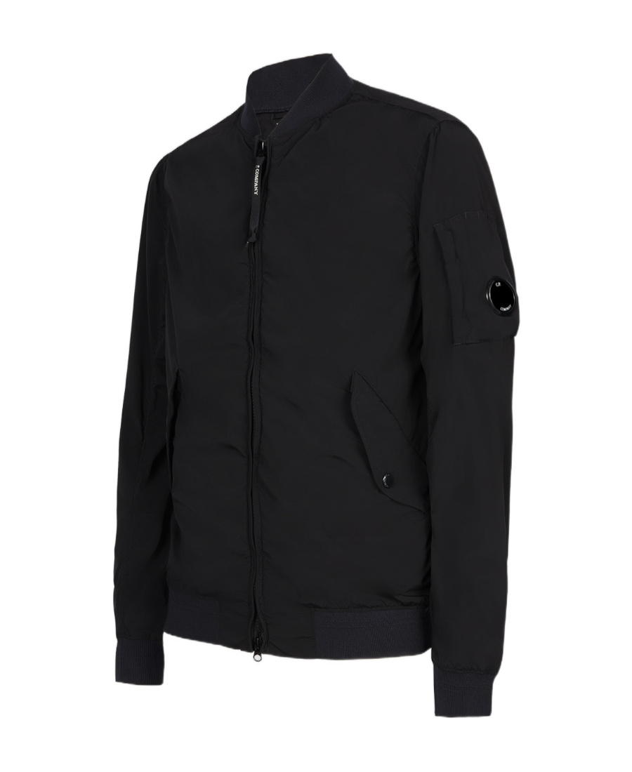 C.p. Company Black Lens Bomber Jacket In Black