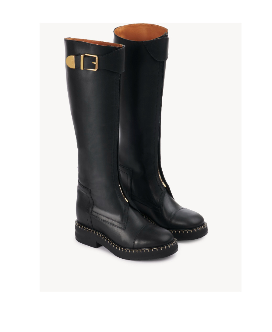Chloé Black Noua High Boots In Black