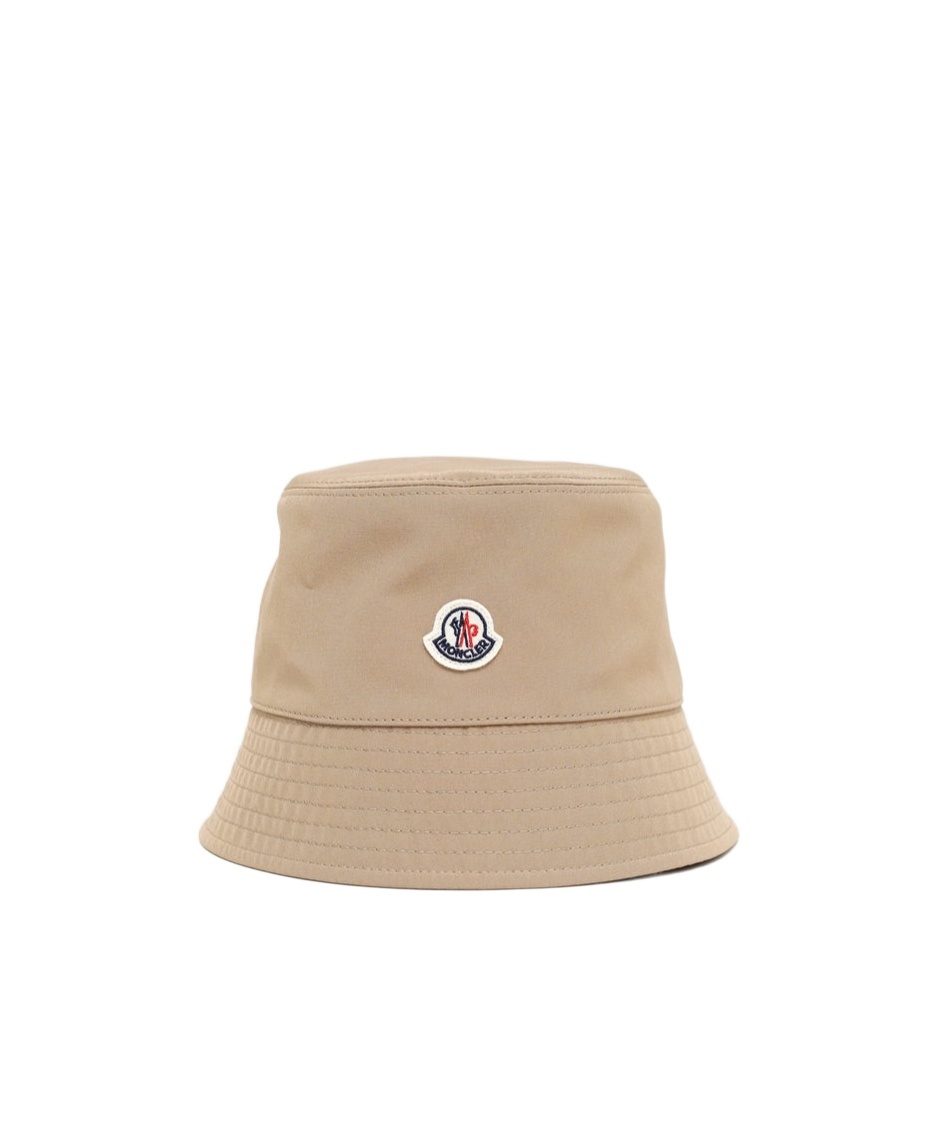 Moncler Logoed Bucket Hat In Nude