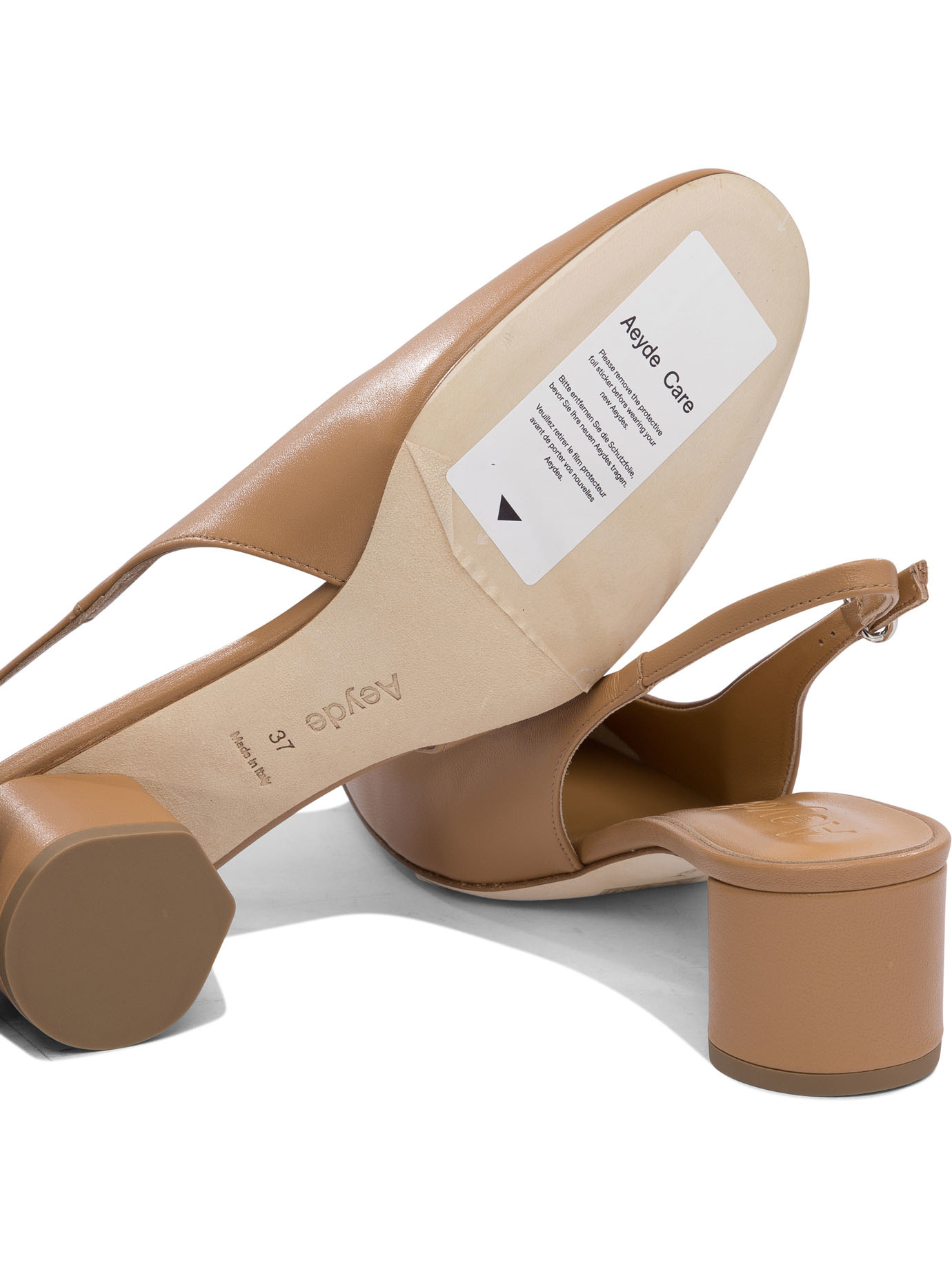 Aeyde Round Toe High Heels In Brown