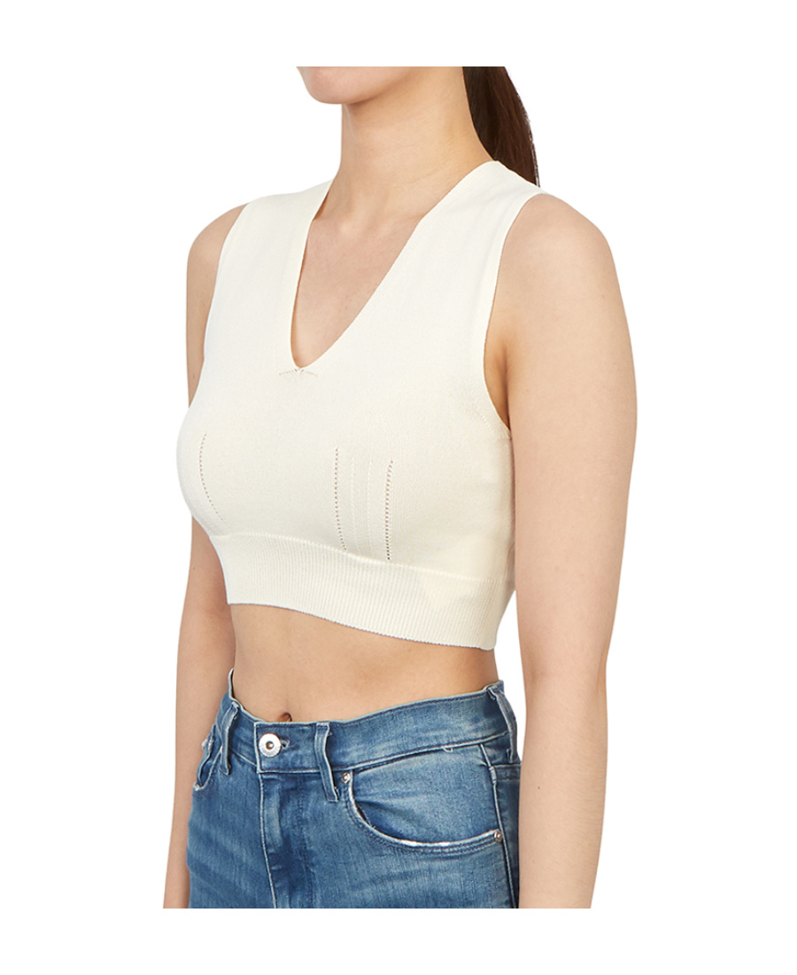Max Mara Knitted Vest In Nude