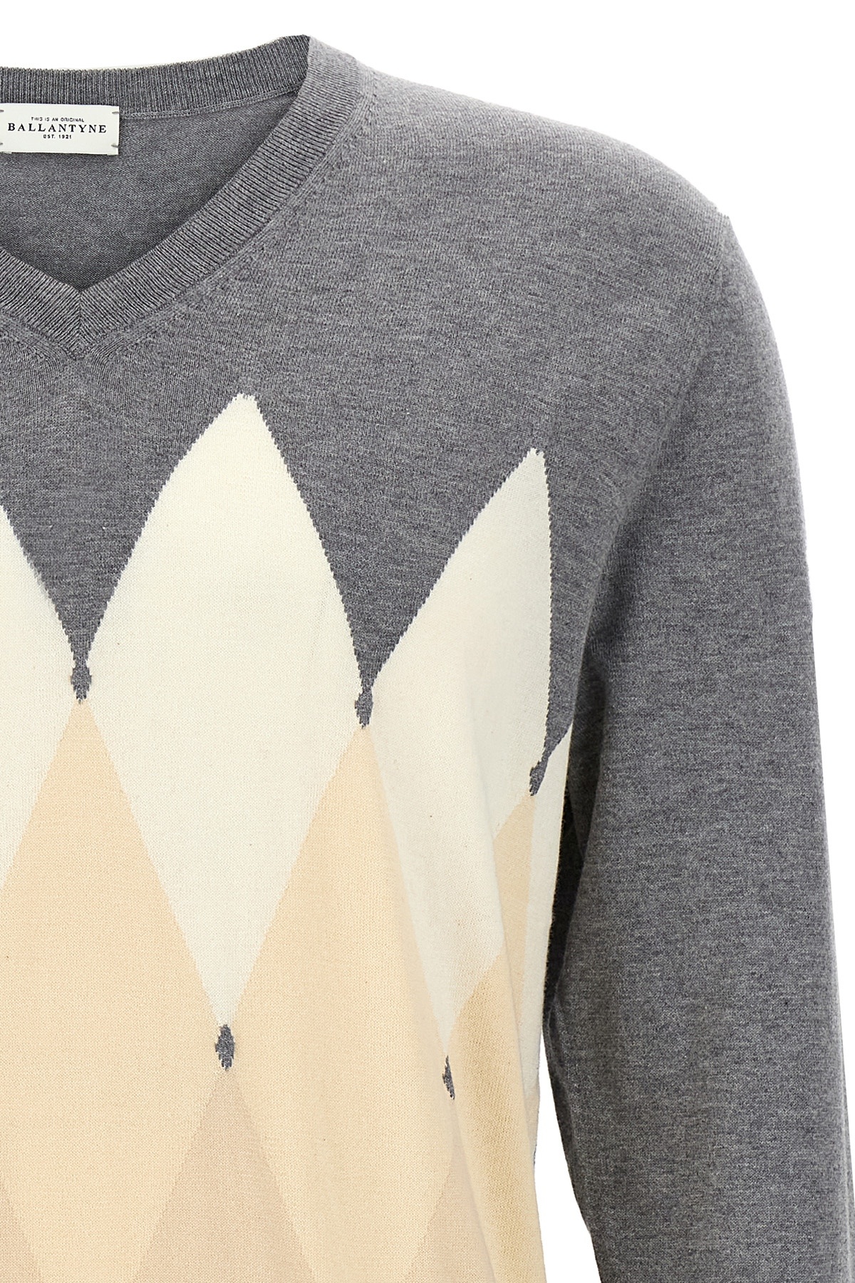 Ballantyne Argyle Sweaters And Cardigans In Gray