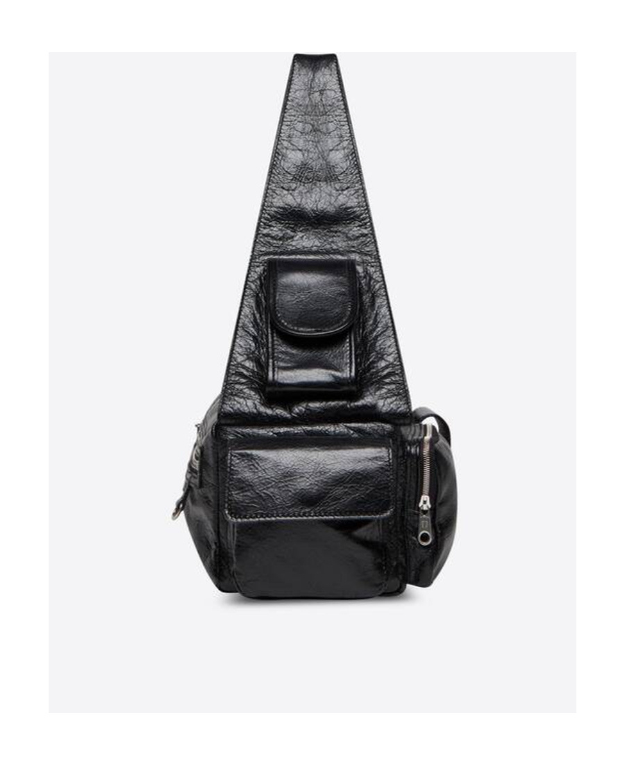 Balenciaga Small Superbusy Sling Shoulder Bag In Black