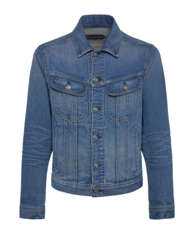 Tom Ford Broken Denim Twill Jacket