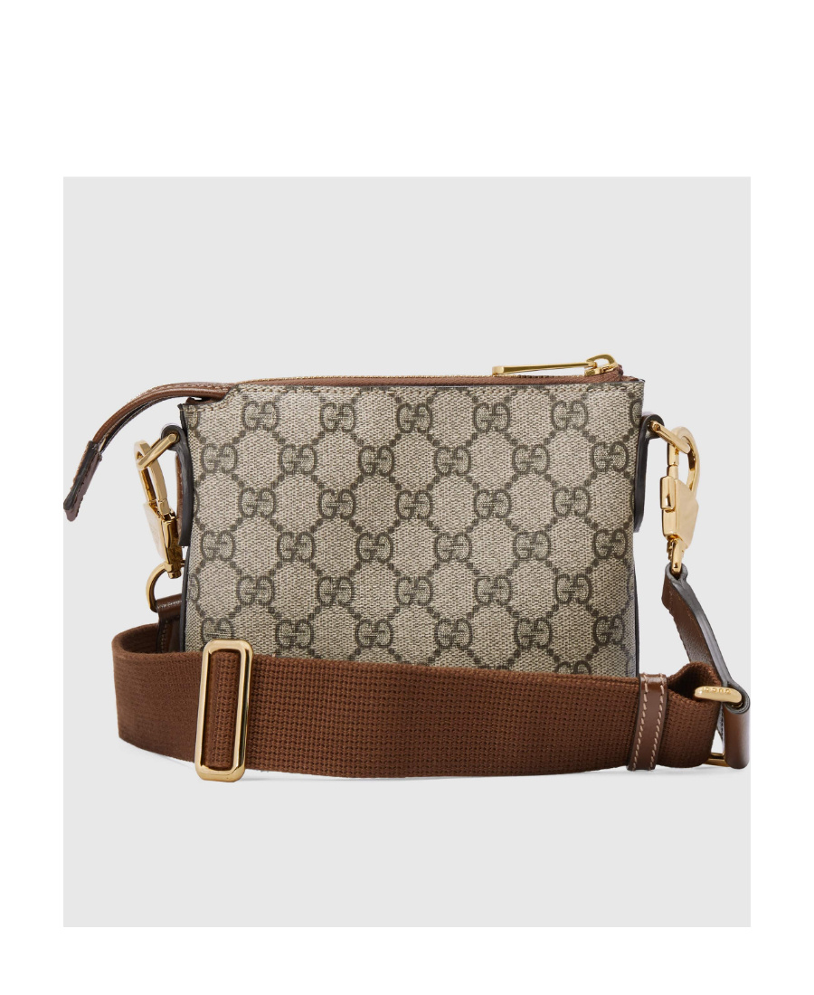 Gucci Men Shoulder Bag With Gg In Nude