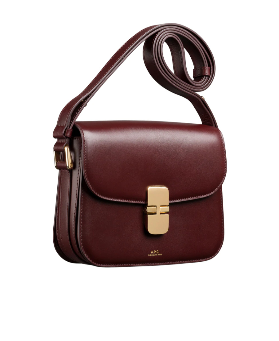 Apc Grace Leather Shoulder Bag In Red