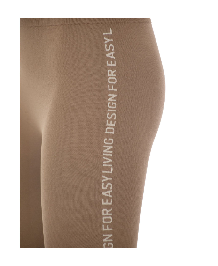 Max Mara Elastic Knitted Leggings In Brown