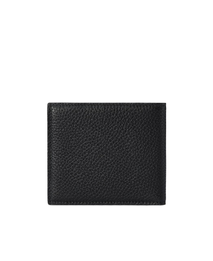 Gucci Logo Plaque Bifold Wallet In Black