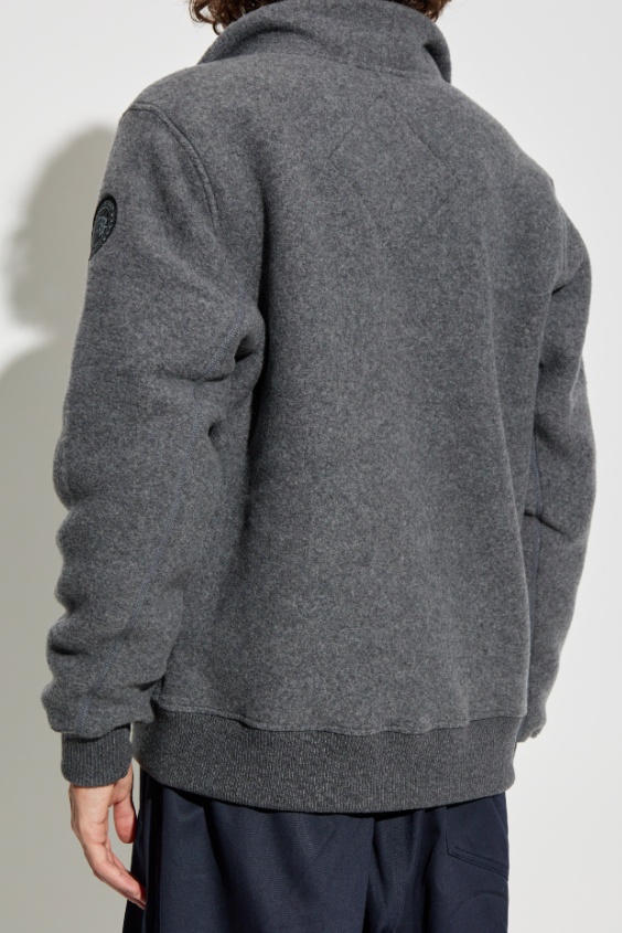 Canada Goose Black Disc Lawson Fleece Jacket Quarry Grey In Gray