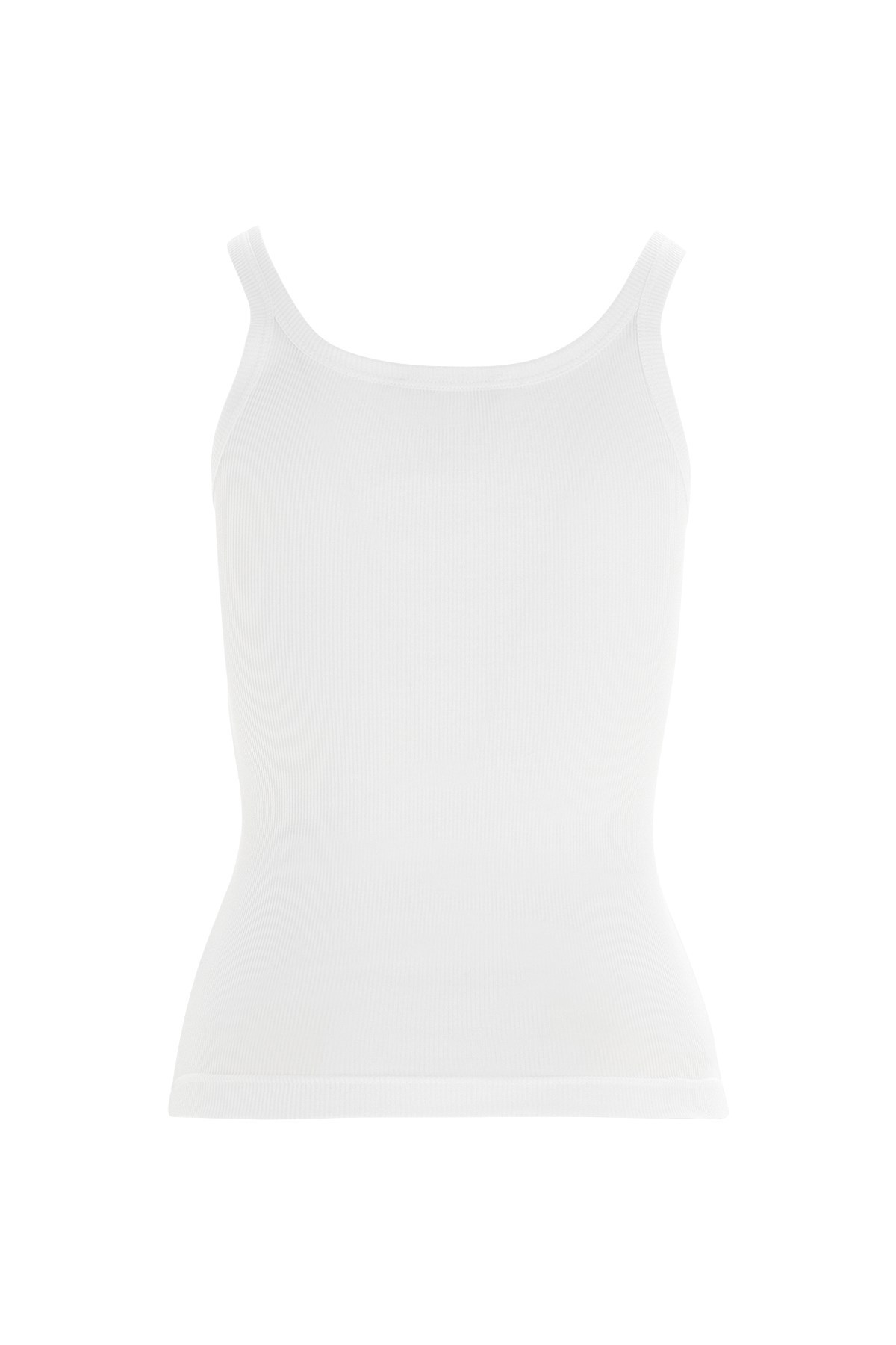 Dolce & Gabbana Ribbed Tank Top In White