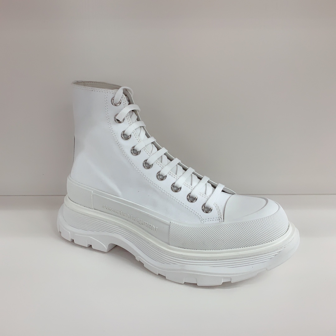 Alexander Mcqueen Tread Slick High Top Sneaker In White