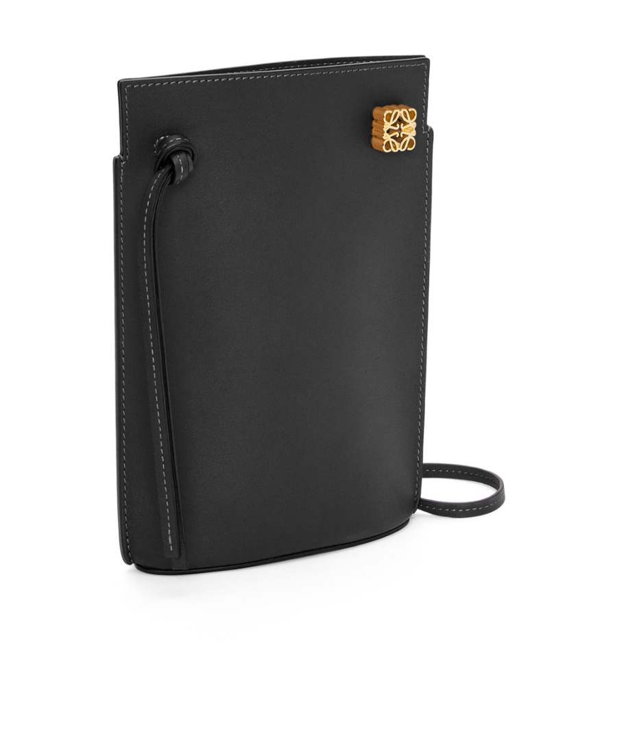 Loewe Dice Pocket Leather Shoulder Bag In Black
