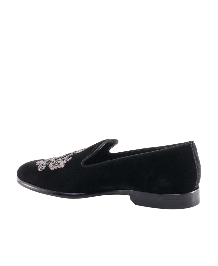 Dolce & Gabbana Velvet Loafer In Black