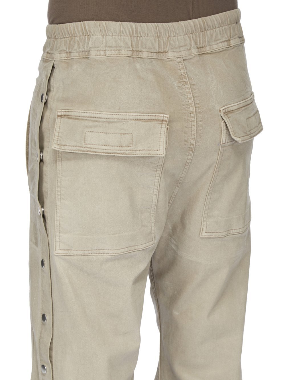 Rick Owens Drkshdw Drawstring Straight Trousers In Gray