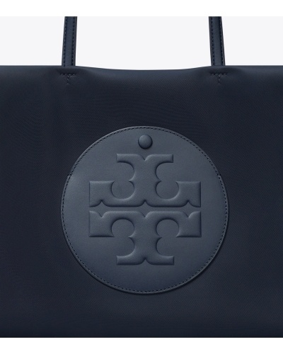 Tory Burch Medium Ella Logo-embossed Tote Bag In Blue