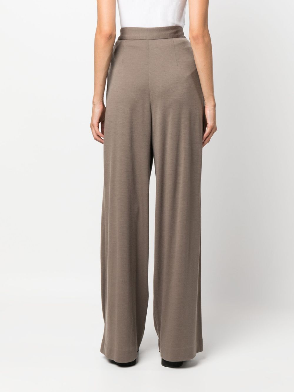 Fabiana Filippi Women's Wide Leg Wool Trousers In Gray