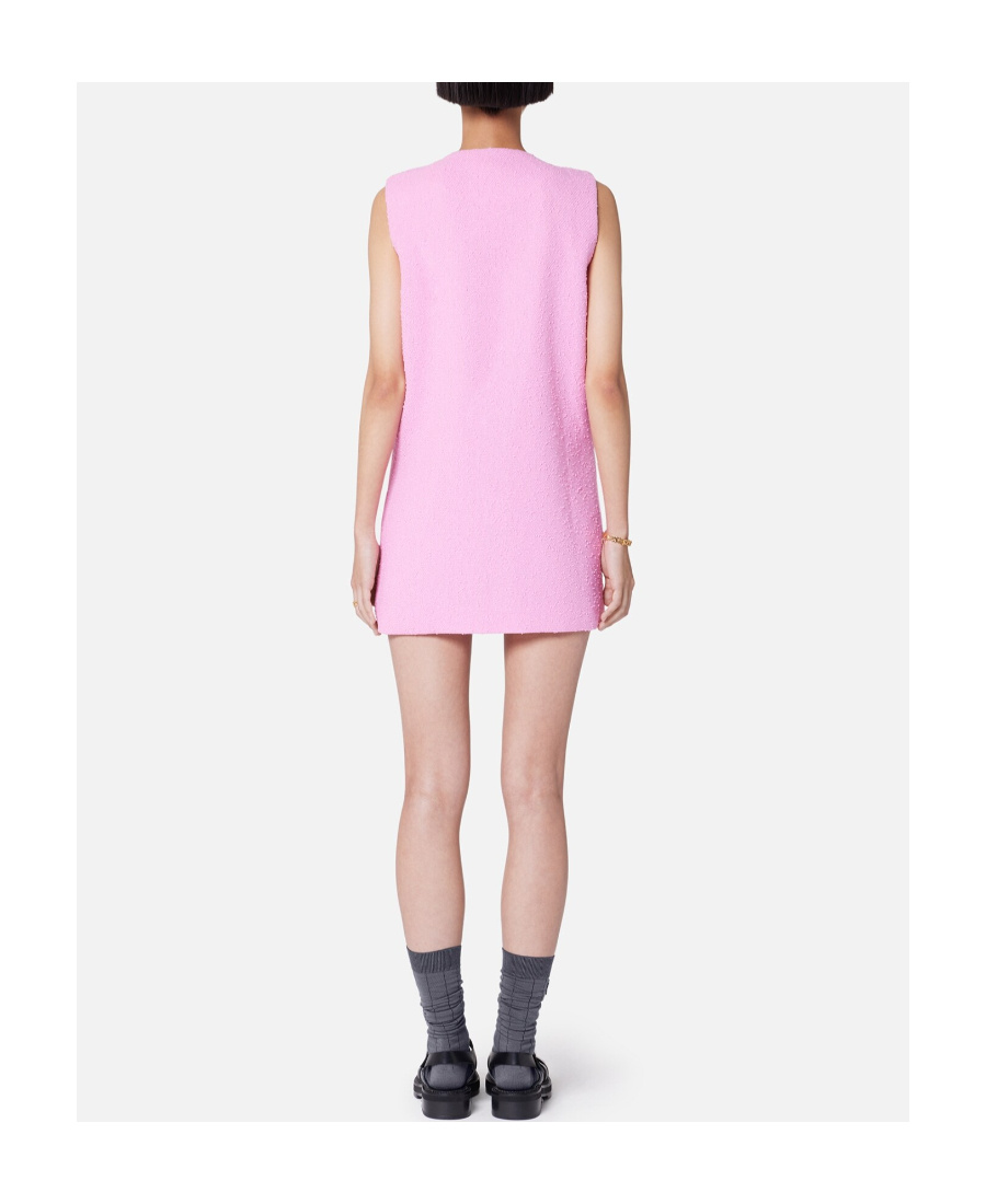 Ami Alexandre Mattiussi Textured Mini Dress In Pink