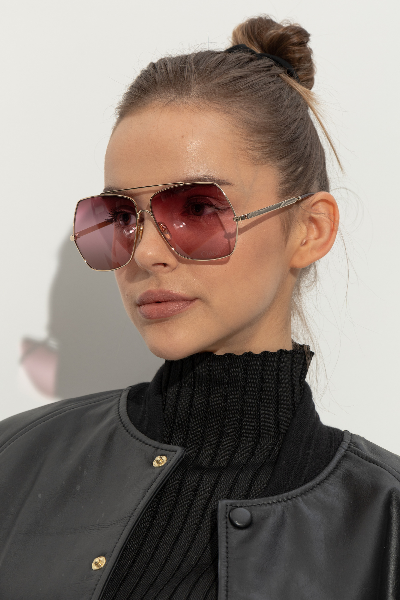 Chloé Aly Square Sunglasses In Pink