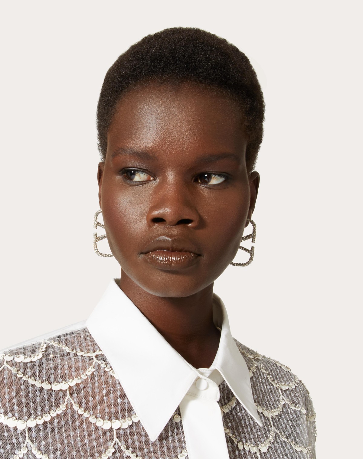 Valentino Vlogo Signature Crystal Earrings In Yellow