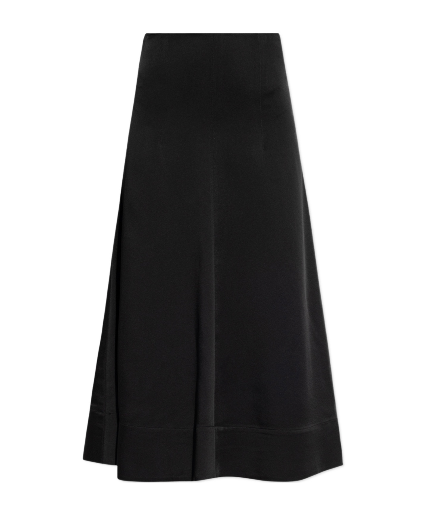 Lanvin A-line Wool Skirt Button Detail In Black