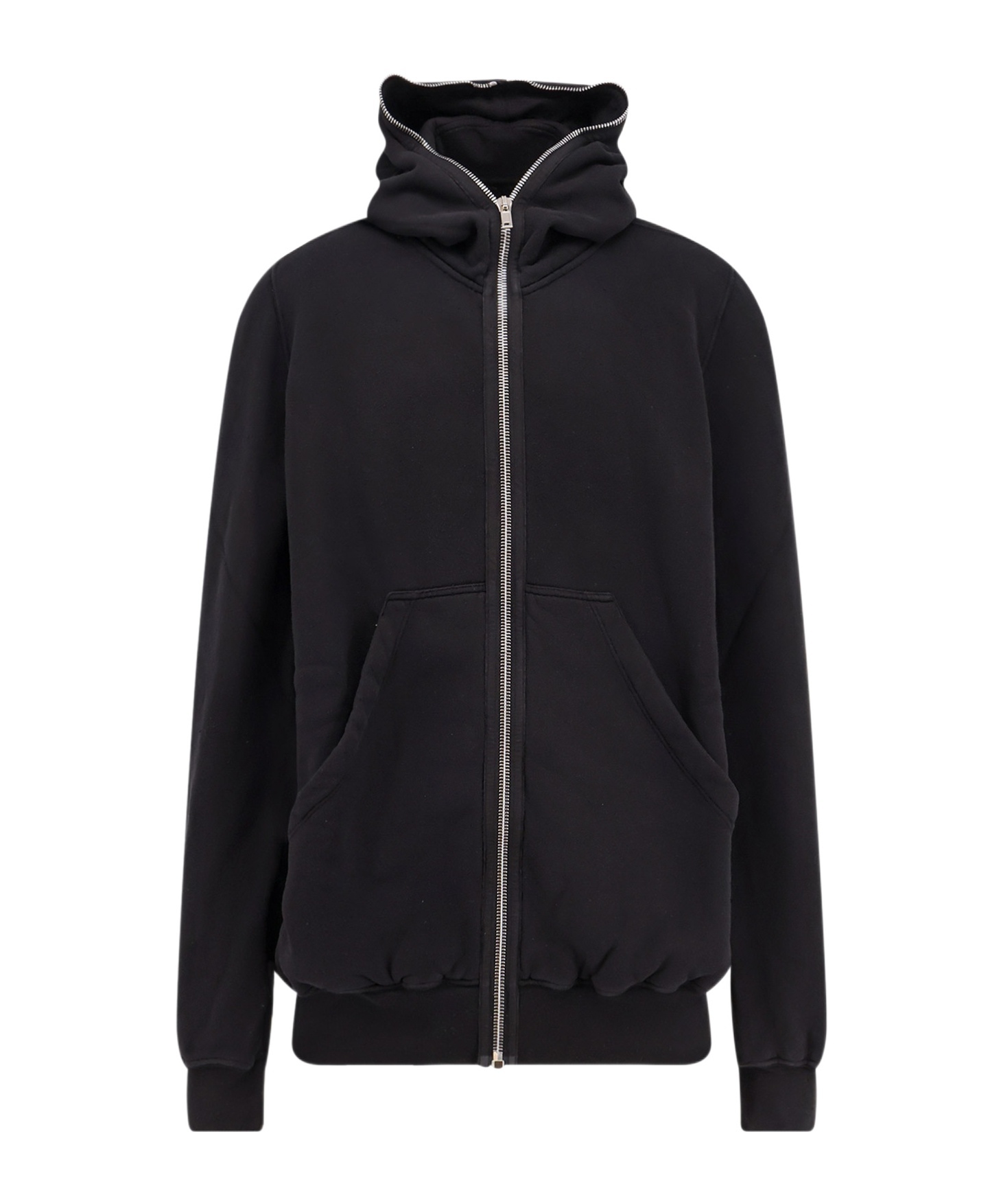 Rick Owens Drkshdw Hooded Long Sleeve Sweatshirt And Pockets In Black