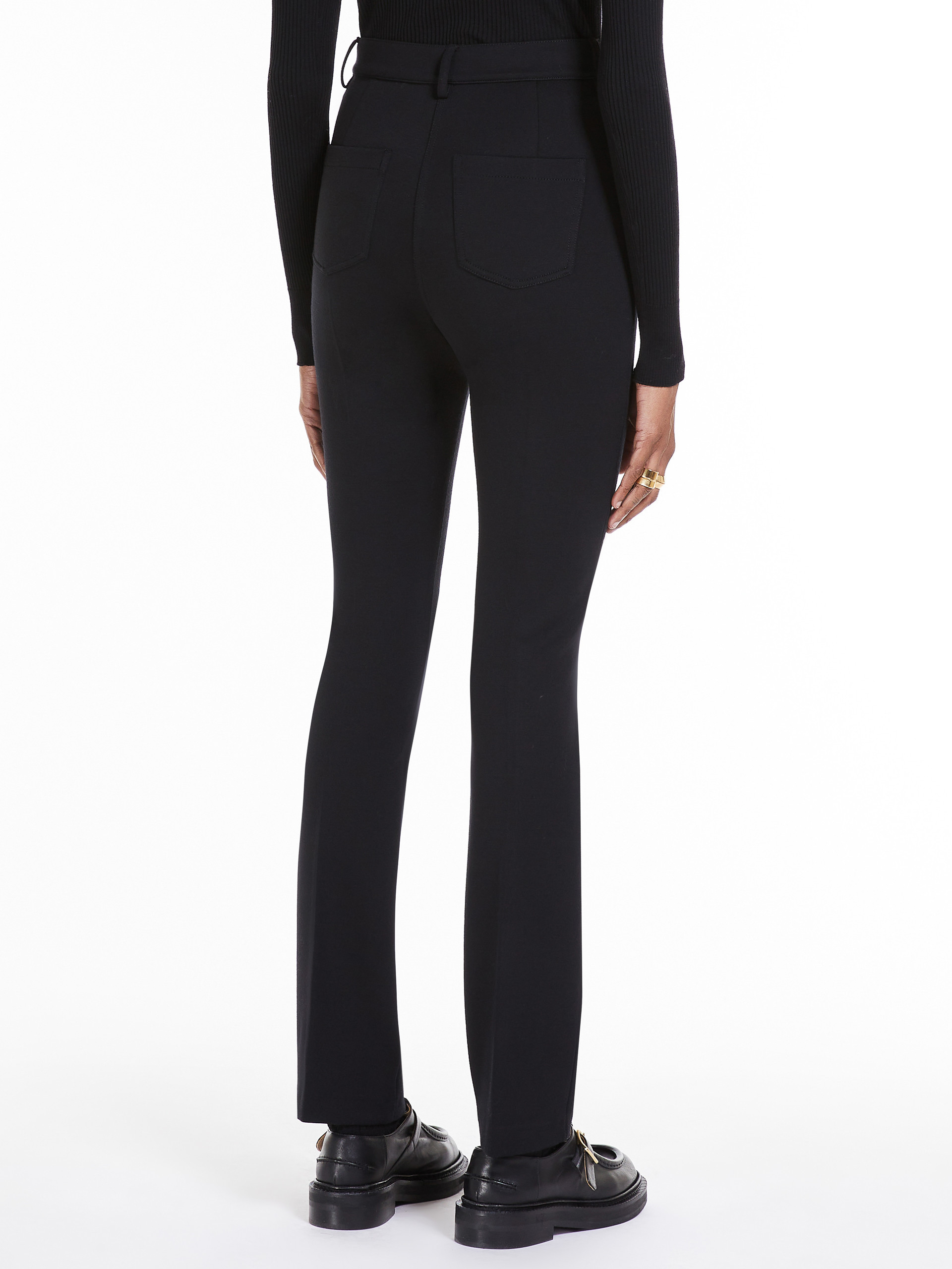 Sportmax Tailored Virgin-wool Trousers In Black