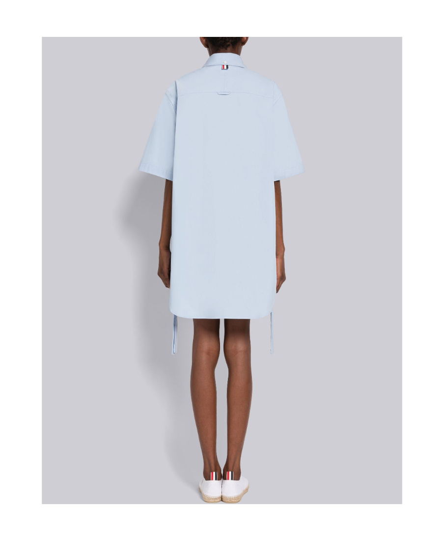 Thom Browne Short-sleeve Shirt Dress In White