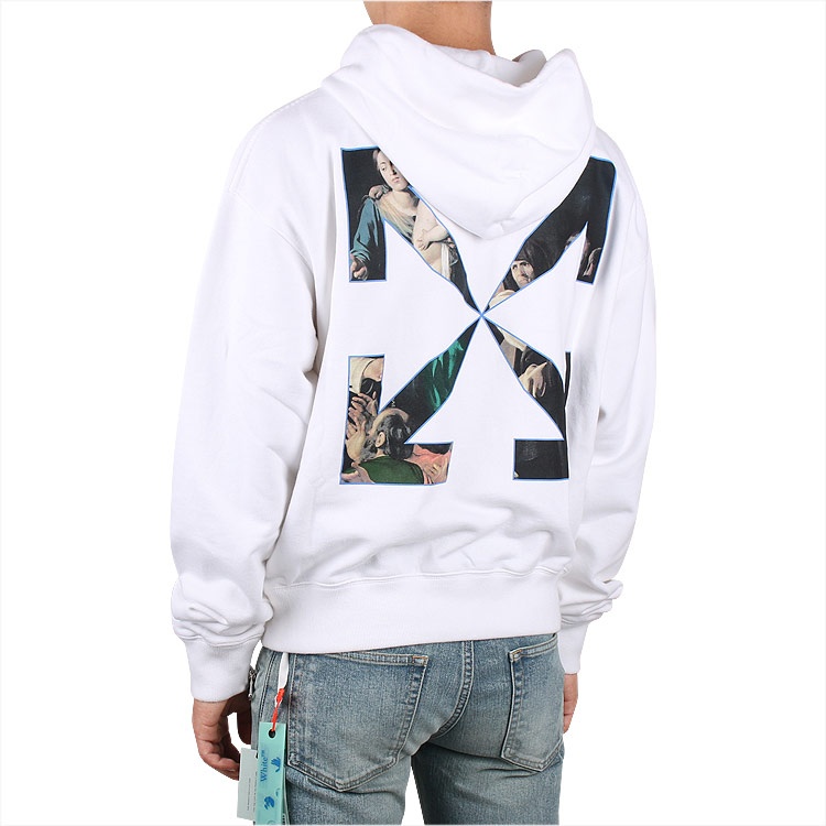 Off-white Caravaggio Painting Over Hood White Blac Fw20 Mens Logo Sweater