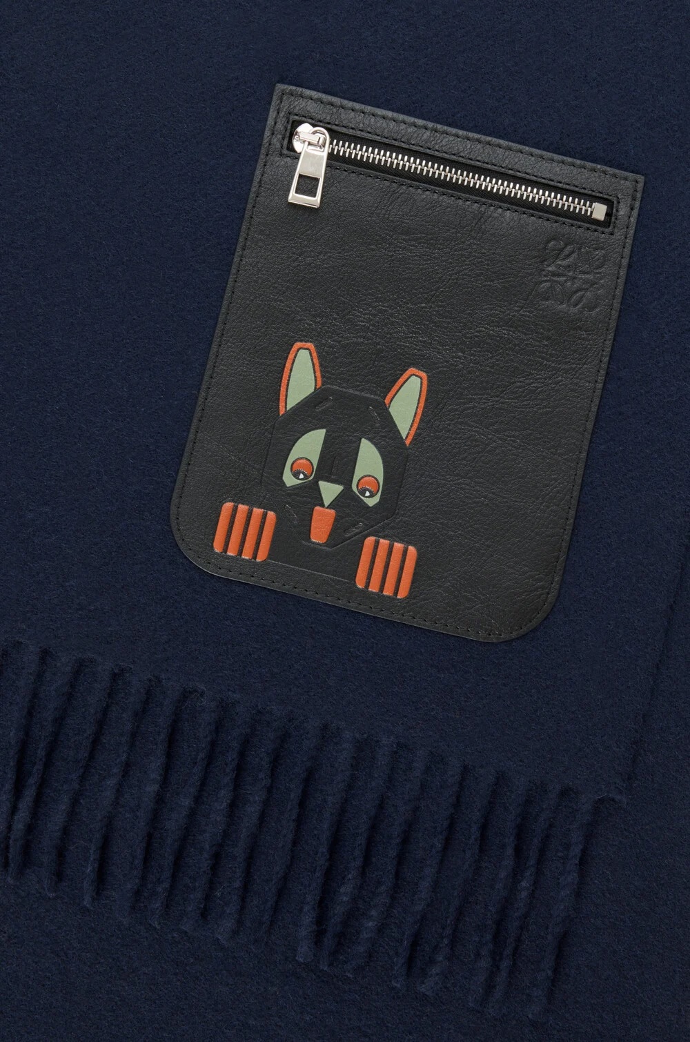 Loewe Scarf In Wool And Cashmere In Blue