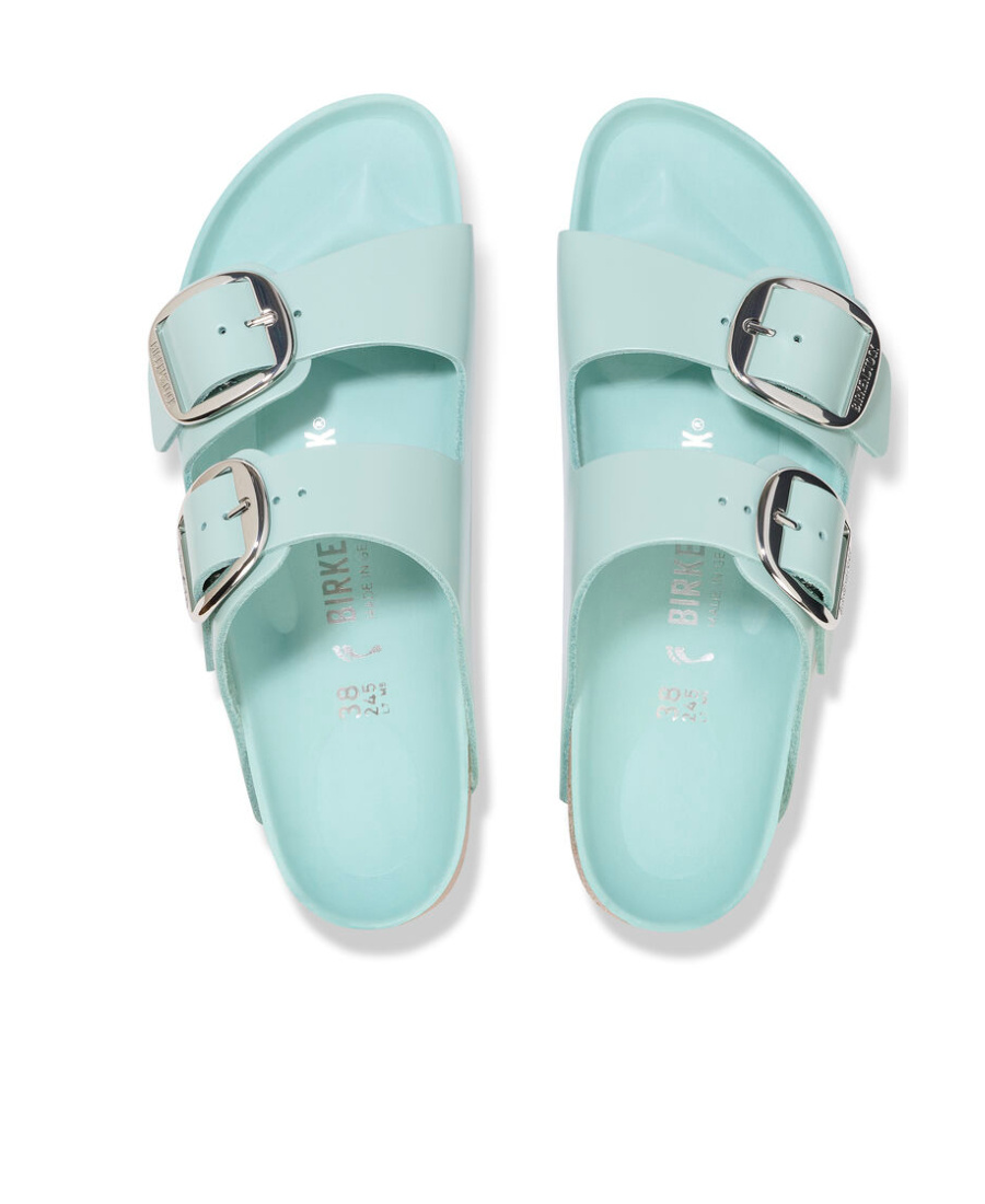 Birkenstock Arizona Big Buckle High Shine Sandals In Blue