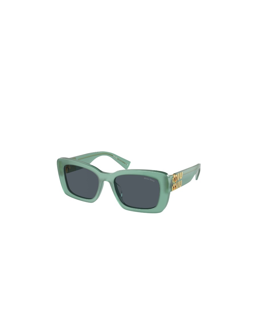 Miu Miu Logo-lettering Square-frame Sunglasses In Gray