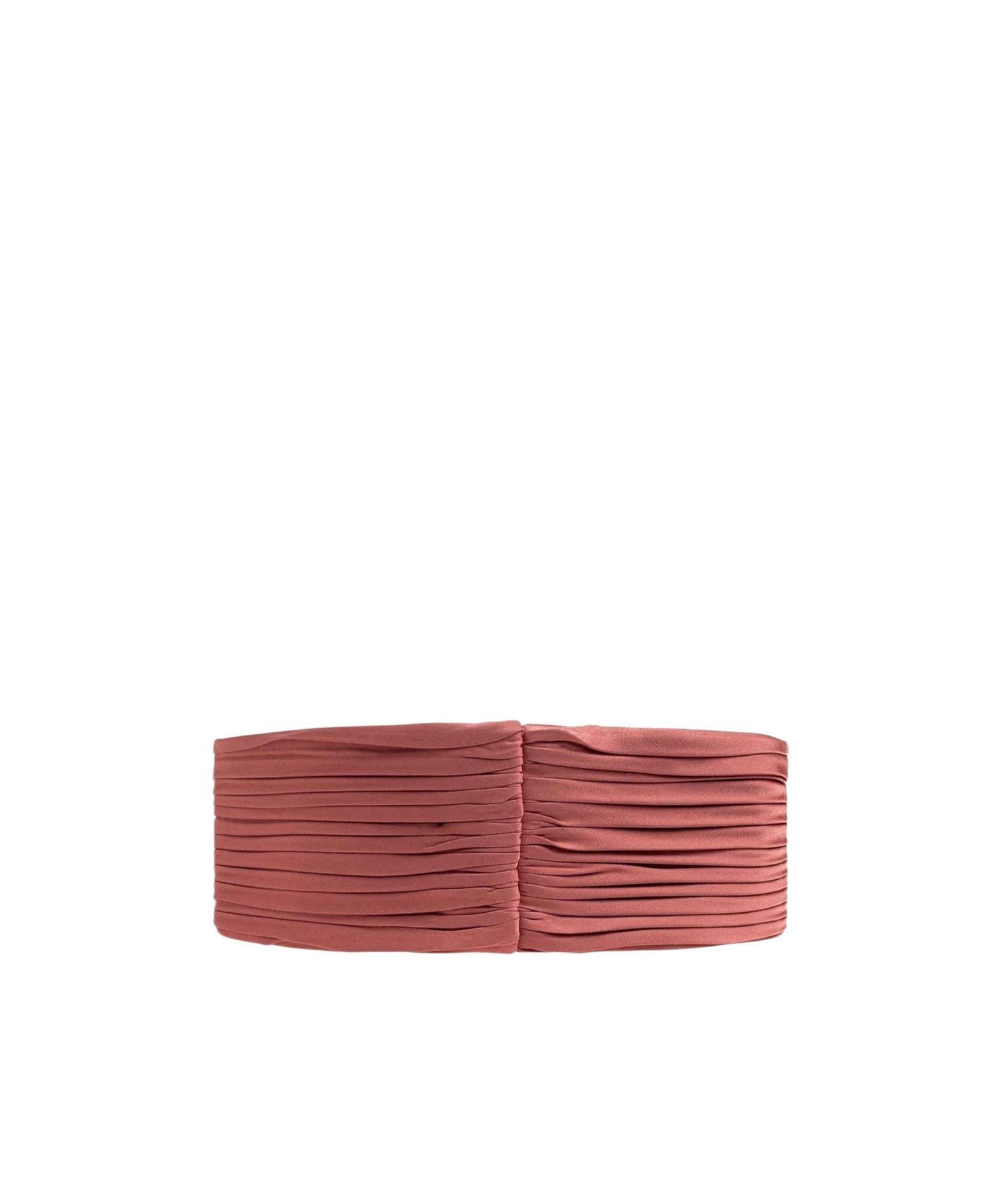 Valentino Garavani Valentino Pleated Satin Waist Belt In Pink