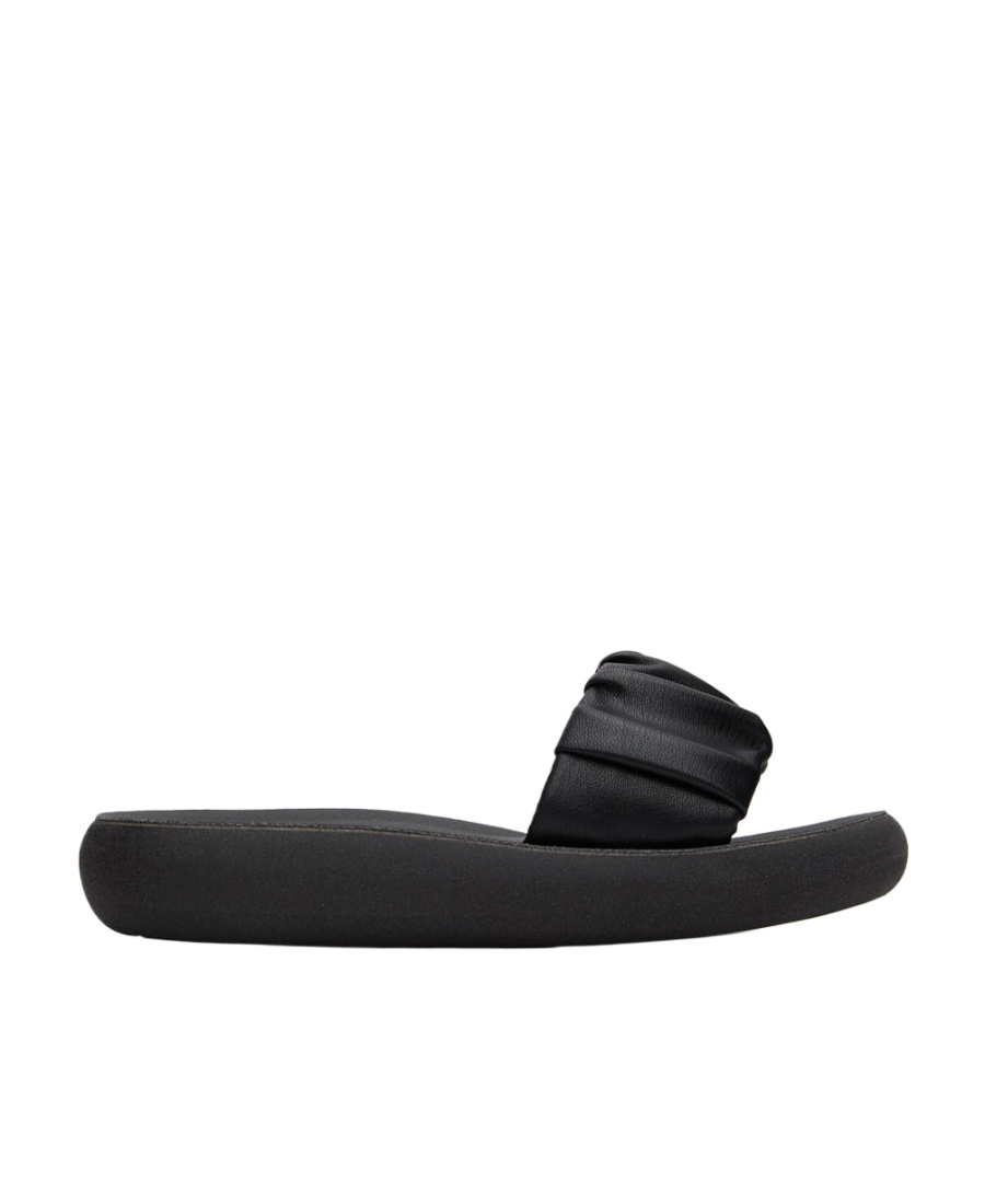 Ancient Greek Sandals Scrunchie Taygete Open Toe Sandals In Black